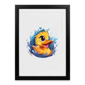 Squeaky Ducks Design - Framed poster (27 × 37 cm) - black - Front