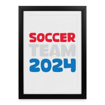 Équipe de football des Pays-Bas 2024 Logo d’icône de fan de football - Affiche encadrée (27 × 37 cm) - noir - Devant