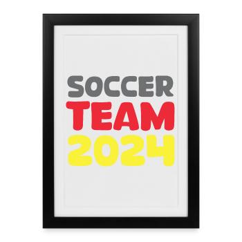 Tournoi des fans de football de l’équipe d’Allemagne 2024 - Affiche encadrée (27 × 37 cm) - noir - Devant