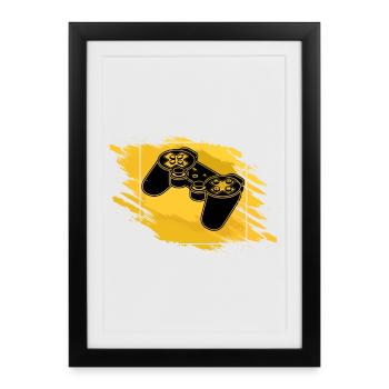 Gaming Controller Retro - Framed poster (27 × 37 cm) - black - Front