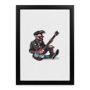 Rock - Rock and Roll - Framed poster (27 × 37 cm) - black - Front