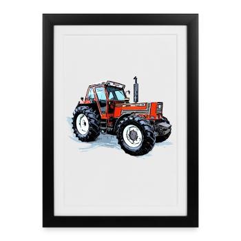 Tractor Turbo DT 160 90 - Framed poster (27 × 37 cm) - black - Front