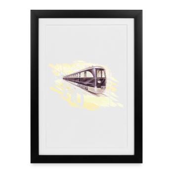 Model Railway Gauge H0 Design - Framed poster (27 × 37 cm) - black - Front