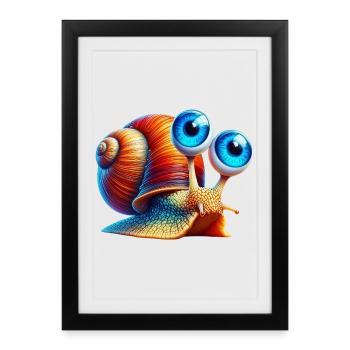 Escargot - Affiche encadrée (27 × 37 cm) - noir - Devant