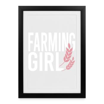 Farming Girl - Framed poster (27 × 37 cm) - black - Front
