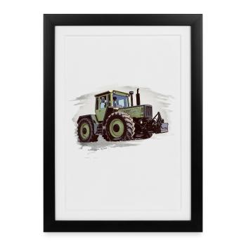 MB-trac 1300er mit Gewichten - Gerahmtes Poster (27 × 37 cm) - Schwarz - Vorne