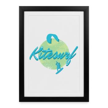 KITESURF2025 - Framed poster (27 × 37 cm) - black - Front