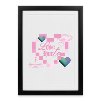 L’amour fait mal - Affiche encadrée (27 × 37 cm) - noir - Devant
