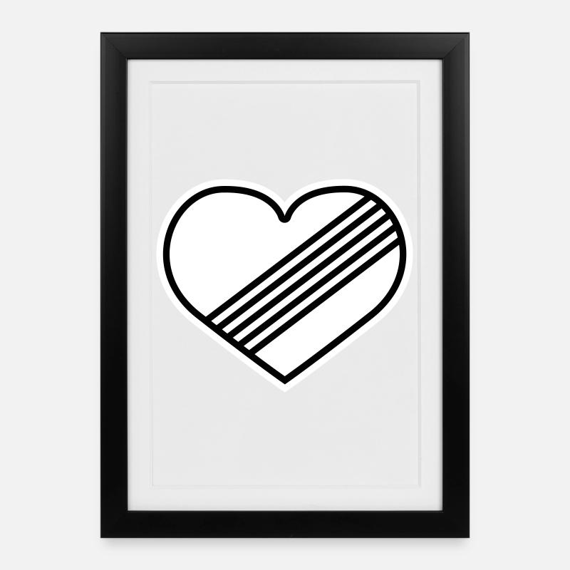 Full throttle heart against speed limit - Framed poster (27 × 37 cm) - black