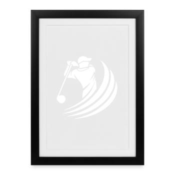 Golfers - Framed poster (27 × 37 cm) - black - Front