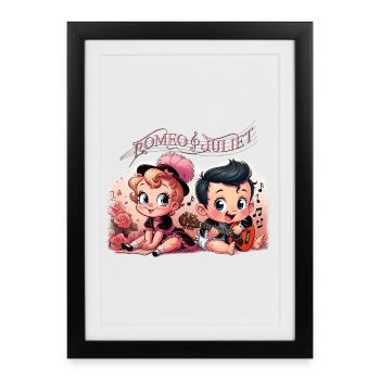 Roméo et Juliette - Affiche encadrée (27 × 37 cm) - noir - Devant