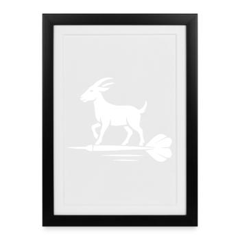 Bock auf Dart - Affiche encadrée (27 × 37 cm) - noir - Devant