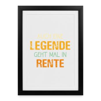 Even a legend retires retro - Framed poster (27 × 37 cm) - black - Front