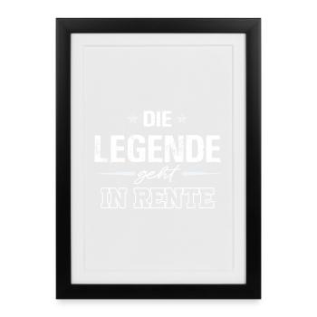 La légende prend sa retraite – la retraite en beauté - Affiche encadrée (27 × 37 cm) - noir - Devant