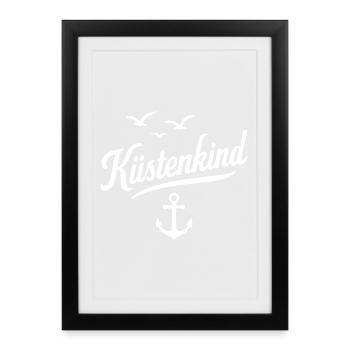 Küstenkind - Gerahmtes Poster (27 × 37 cm) - Schwarz - Vorne