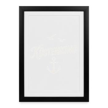 Enfant côtier - Affiche encadrée (27 × 37 cm) - noir - Devant