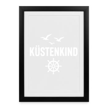 Enfant côtier - Affiche encadrée (27 × 37 cm) - noir - Devant