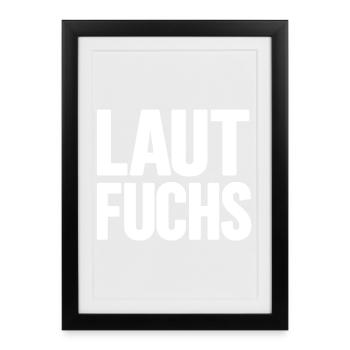 LAUTFUCHS - Gerahmtes Poster (27 × 37 cm) - Schwarz - Vorne
