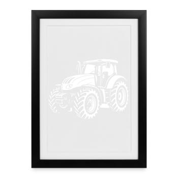 La puissance moderne sur le terrain - Affiche encadrée (27 × 37 cm) - noir - Devant