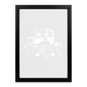 Centrale électrique sur roues - Affiche encadrée (27 × 37 cm) - noir - Devant