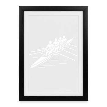 Le rythme à la barre - Affiche encadrée (27 × 37 cm) - noir - Devant