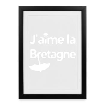I love Brittany - Framed poster (27 × 37 cm) - black - Front