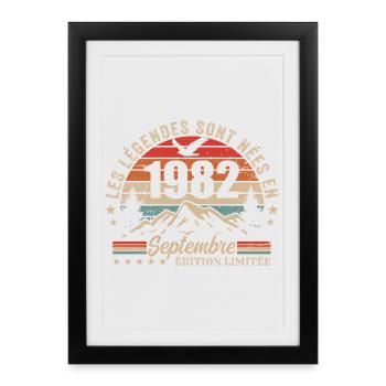Legendary since September 1982 | September 1982 - Framed poster (27 × 37 cm) - black - Front
