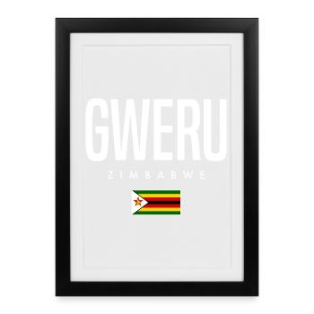 Gweru Zimbabwe - Framed poster (27 × 37 cm) - black - Front