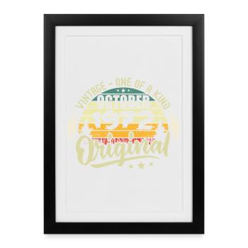 Cadeau Anniversaire Octobre 1972 - Affiche encadrée (27 × 37 cm) - noir - Devant