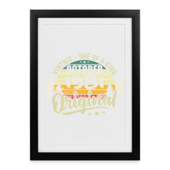 Cadeau Anniversaire Octobre 1981 - Affiche encadrée (27 × 37 cm) - noir - Devant