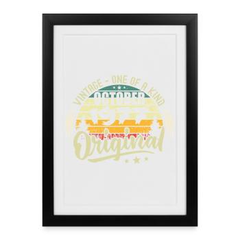 Cadeau Anniversaire Octobre 1977 - Affiche encadrée (27 × 37 cm) - noir - Devant
