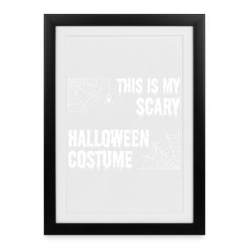 Costume d'Halloween effrayant - Affiche encadrée (27 × 37 cm) - noir - Devant