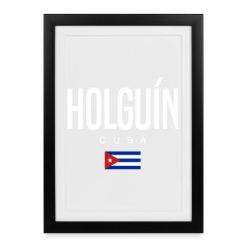 Holguín Cuba Cubains - Affiche encadrée (27 × 37 cm) - noir - Devant
