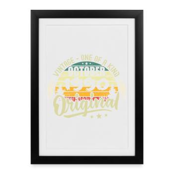 Cadeau Anniversaire Octobre 1990 - Affiche encadrée (27 × 37 cm) - noir - Devant