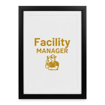 Gestionnaire d’installations - Affiche encadrée (27 × 37 cm) - noir - Devant