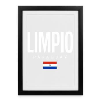 Limpio, Paraguay, Paraguayens - Affiche encadrée (27 × 37 cm) - noir - Devant