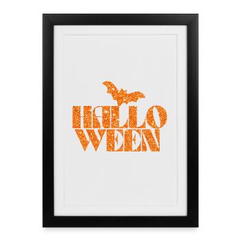 Halloween Glitter Bat Design - Framed poster (27 × 37 cm) - black - Front