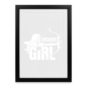 Archery design for archers and courses - Framed poster (27 × 37 cm) - black - Front