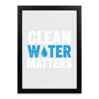 Funny Water Treatment Plant Operator & Wastewater - Framed poster (27 × 37 cm) - black - Front