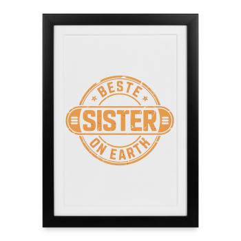 Meilleure sœur - Affiche encadrée (27 × 37 cm) - noir - Devant