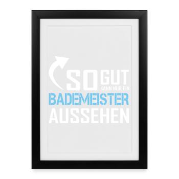 Only a lifeguard can look so good - Framed poster (27 × 37 cm) - black - Front