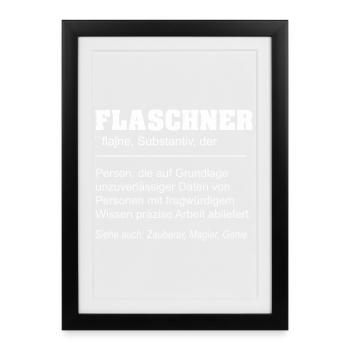 Flaschner lustige Definition - Gerahmtes Poster (27 × 37 cm) - Schwarz - Vorne