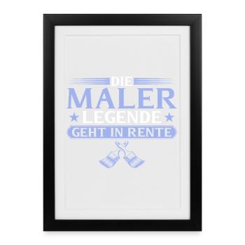 Retired painter legend retired - Framed poster (27 × 37 cm) - black - Front