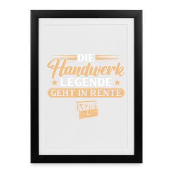Adieu collègue - Artisan à la retraite - Affiche encadrée (27 × 37 cm) - noir - Devant