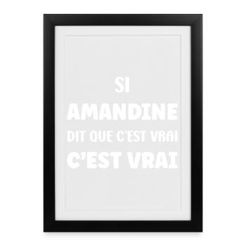 Amanda says it's true - Framed poster (27 × 37 cm) - black - Front