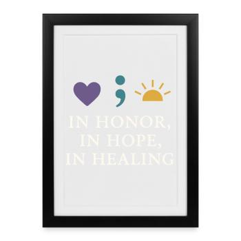 Suicide Loss Remembrance Walk Suicide - Framed poster (27 × 37 cm) - black - Front