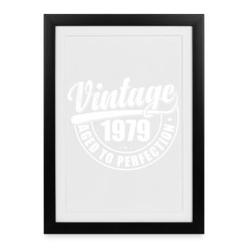 Birthday present 1979 vintage 1979 retro 1979 - Framed poster (27 × 37 cm) - black - Front