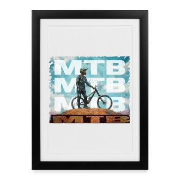 MTB - Framed poster (27 × 37 cm) - black - Front
