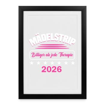 Girls' Trip 2026 Girls' Trip Girls' Tour Girls' Trip - Framed poster (27 × 37 cm) - black - Front