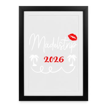 Girls' Trip 2026 Girls' Trip Girls' Tour Girls' Trip - Framed poster (27 × 37 cm) - black - Front
